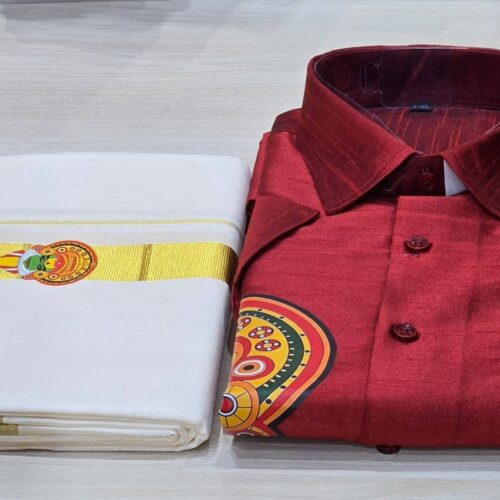 New Arrivals Red Dhoti Set