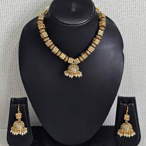 Home Antique Gold-Plated Choker Jewelry Set