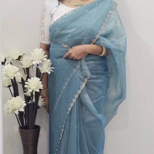 Powder Blue Party Wear